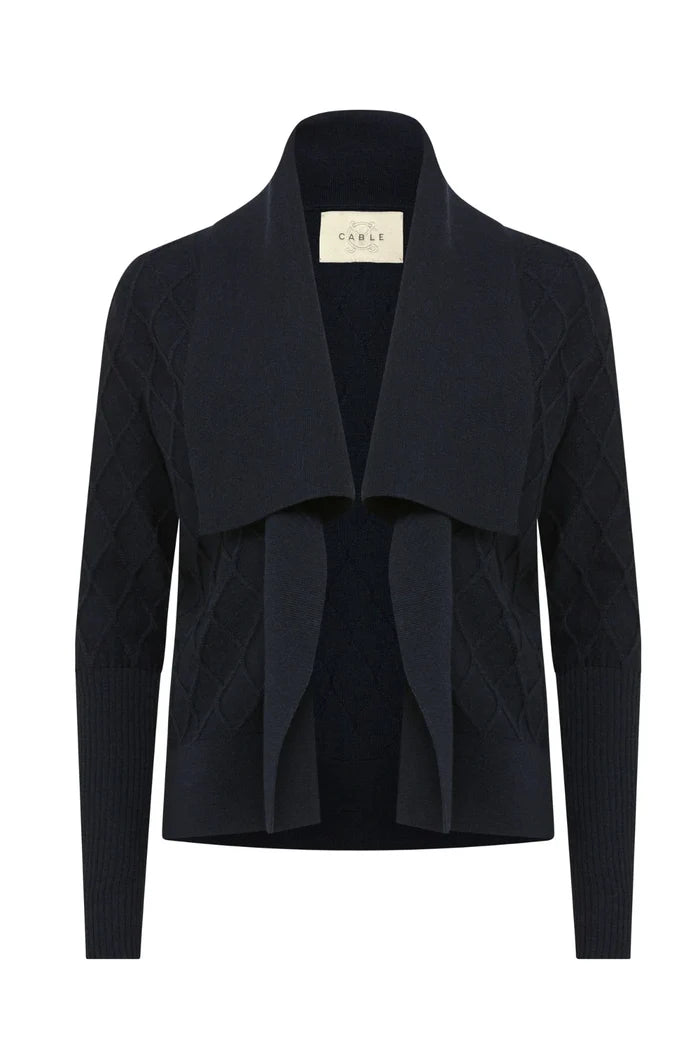 THE ELIZABETH MERINO CARDIGAN | Midnight Navy - Darling & Domain
