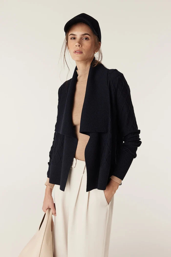 THE ELIZABETH MERINO CARDIGAN | Midnight Navy - Darling & Domain