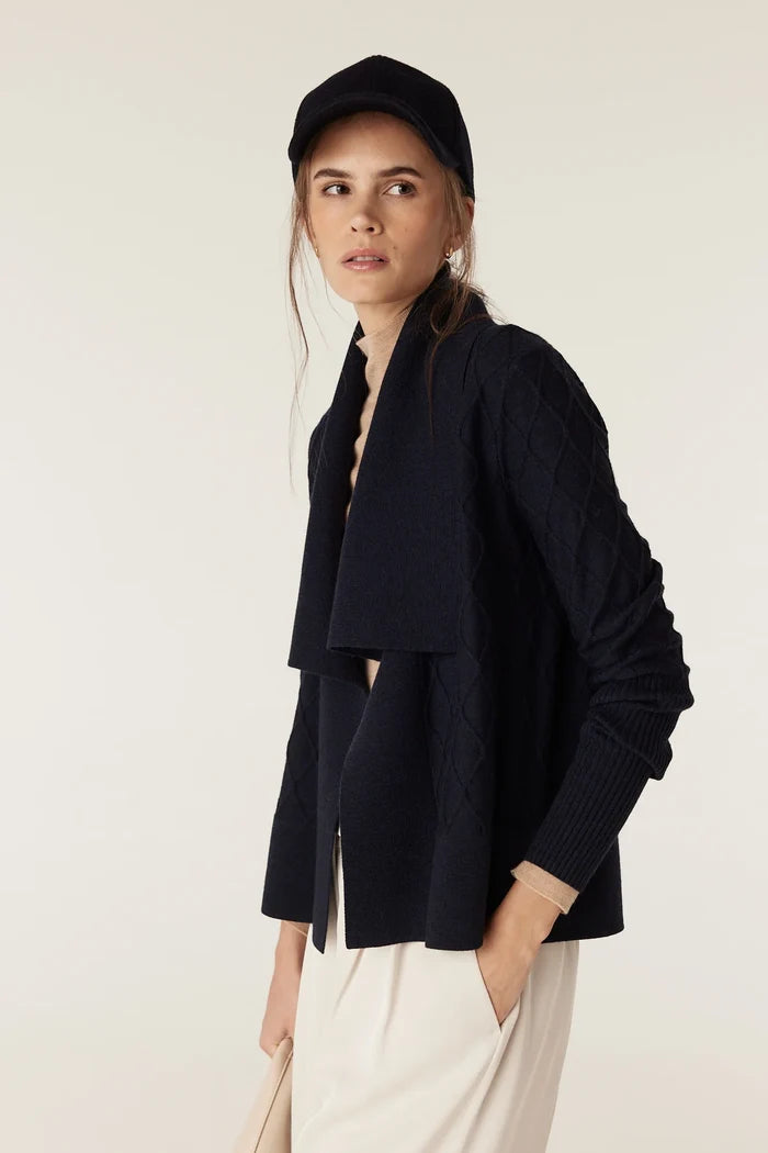 THE ELIZABETH MERINO CARDIGAN | Midnight Navy - Darling & Domain