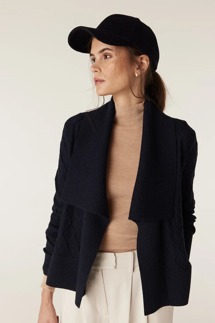 THE ELIZABETH MERINO CARDIGAN | Midnight Navy - Darling & Domain