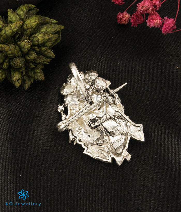 The Narasimha Silver Pendant/Brooch (Oxidised)