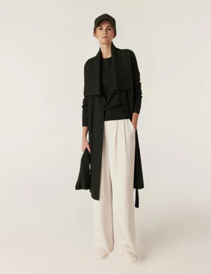 THE VICTORIA MERINO CARDIGAN | Moss - Darling & Domain