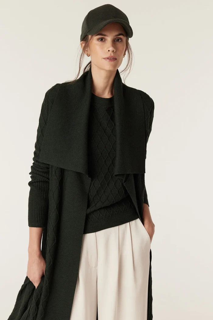 THE VICTORIA MERINO CARDIGAN | Moss - Darling & Domain