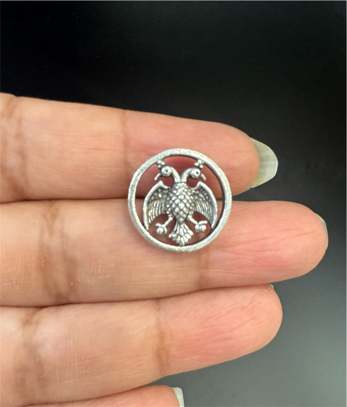 The Virat Gandaberunda Silver Brooch