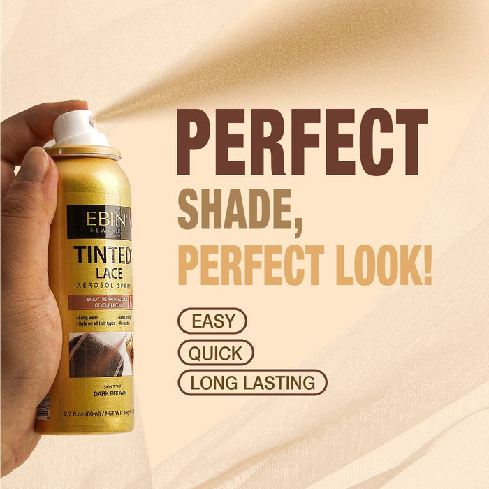 Tinted Lace Aerosol Spray 5.07oz/150ml: Light Warm Brown