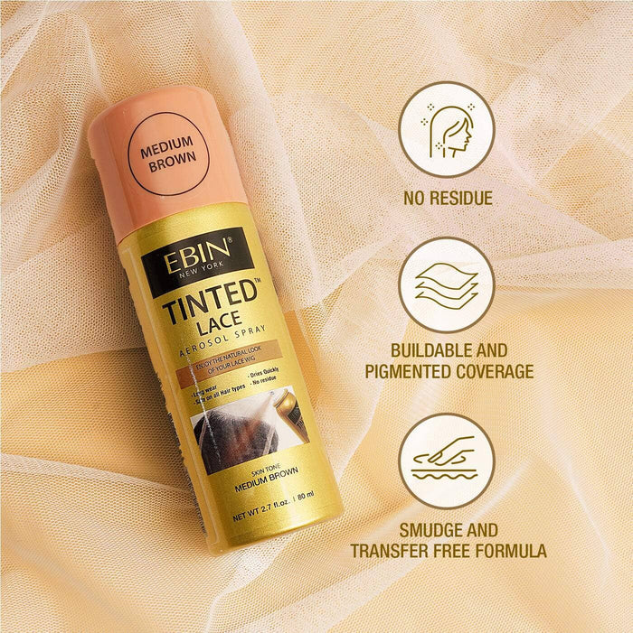Tinted Lace Aerosol Spray 5.07oz/150ml: Light Warm Brown