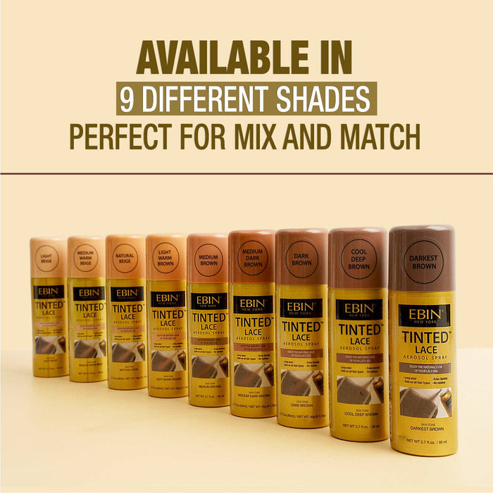 Tinted Lace Aerosol Spray 5.07oz/150ml: Light Warm Brown