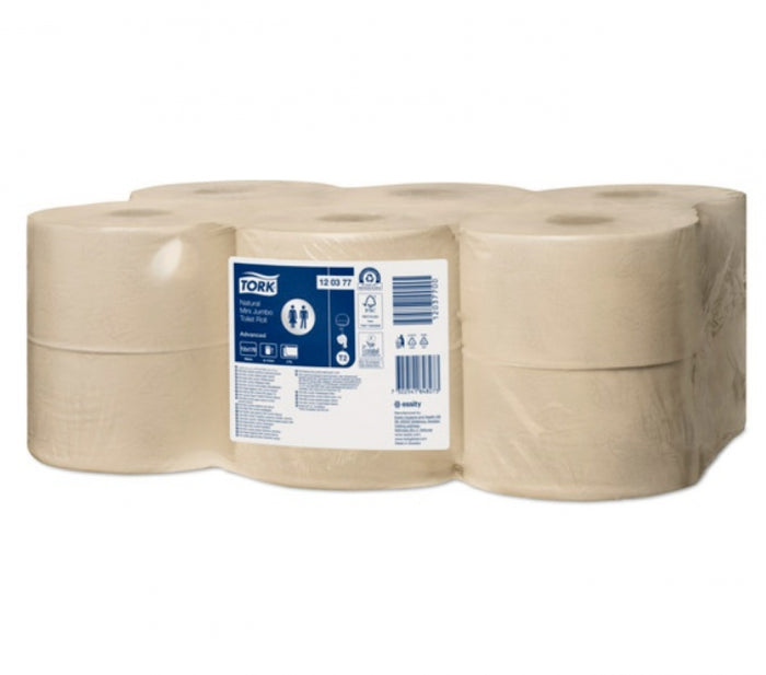 TORK T2 120377 Natural Mini Jumbo Toilet Roll Advanced