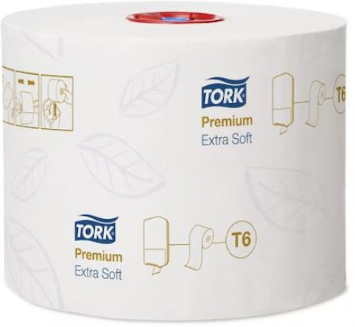 TORK T6 Mid-Size 127510 Toilet Paper Roll Soft Premium 70m