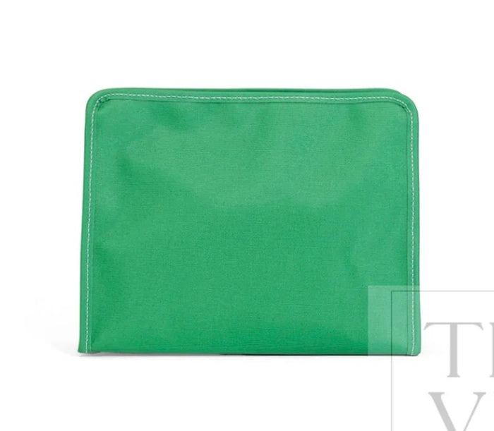 TRVL Design Roadie Large Zip Pouch - Coated Canvas Kelly Green