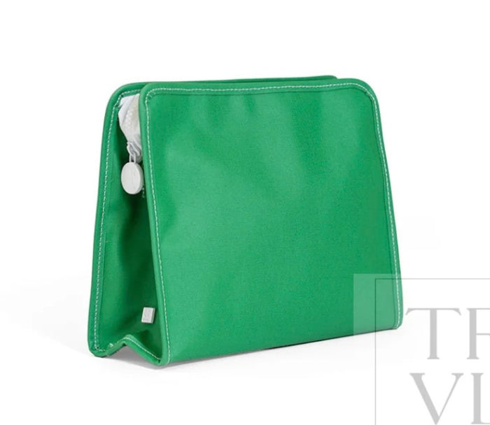 TRVL Design Roadie Large Zip Pouch - Coated Canvas Kelly Green