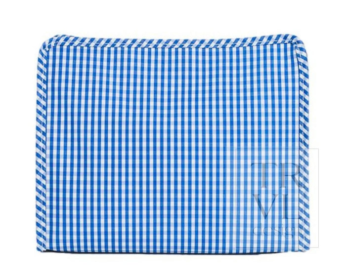 TRVL Design Roadie Large Zip Pouch - Gingham Royal