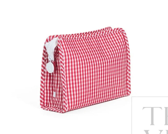 TRVL Design Roadie Small Zip Pouch - Gingham Red