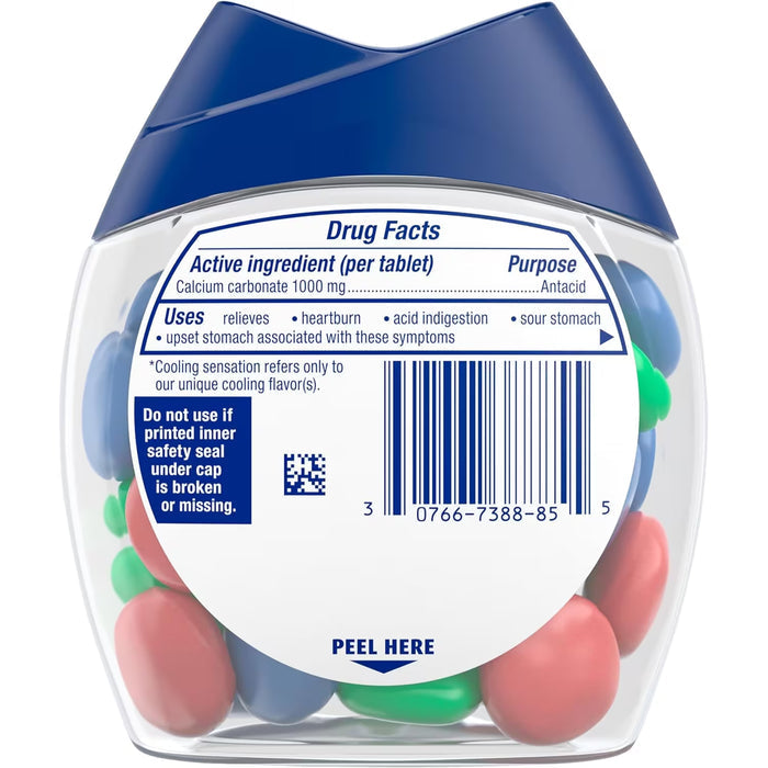 TUMS Chewy Bites Cooling Sensation Ultra Strength Antacid Tablets Fruit Fusion, 28 Ct - 24 Pack