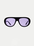 Unisex Oversized Aviator Sunglasses | Black/Purple-Image 1