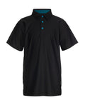 Univibe Big Boys Walt Performance Polo - Black