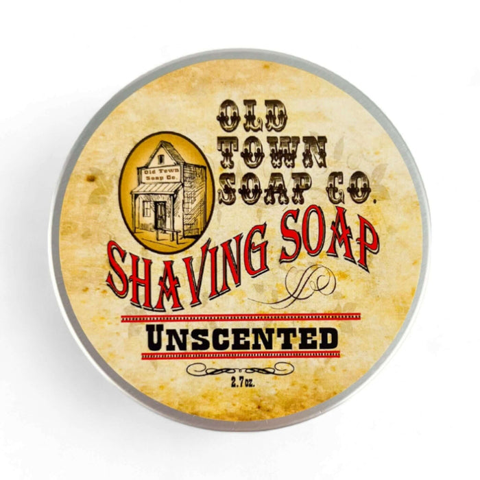 Unscented -Shave Soap Tin - Old Town Soap Co.
