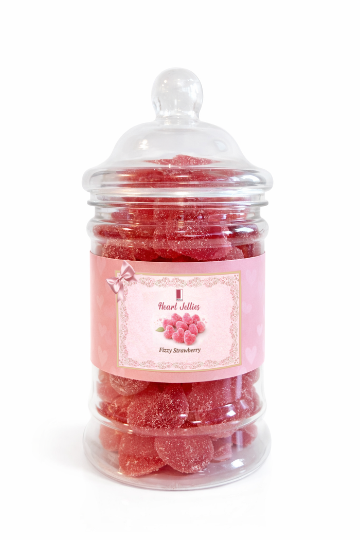 Vegan Hearts Jellies in a Gift Jar, 250g (Pack of 3)