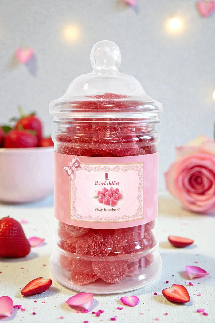 Vegan Hearts Jellies in a Gift Jar, 250g (Pack of 3)