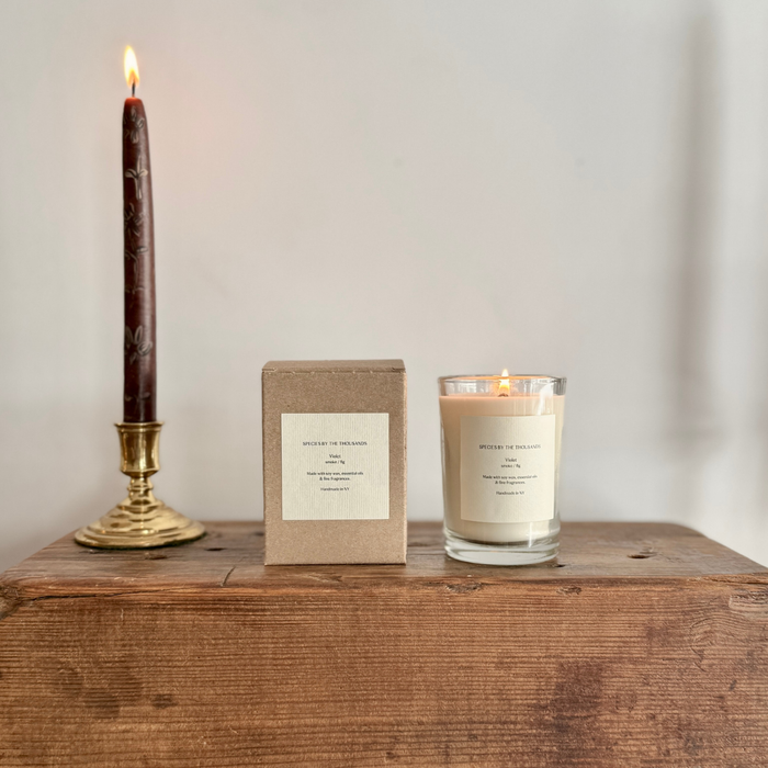 Violet, Smoke + Fig Handcrafted Soy Candle