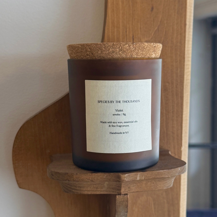 Violet, Smoke + Fig Handcrafted Soy Candle