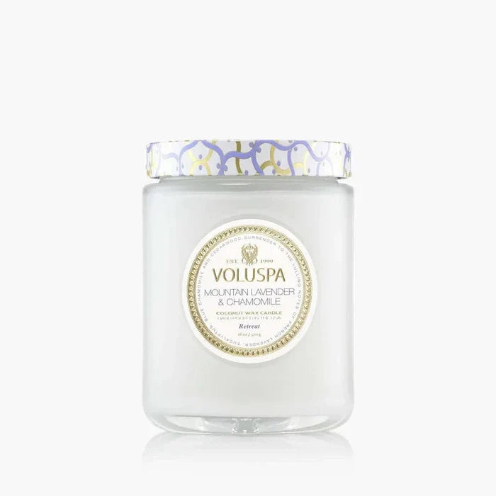 voluspa mountain lavender chamomile large jar candle
