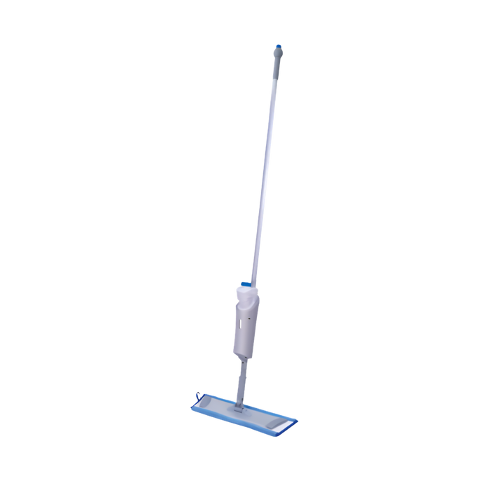 Water spray flat mop handle