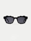 Wavy Square Sunglasses | Black-Image 1