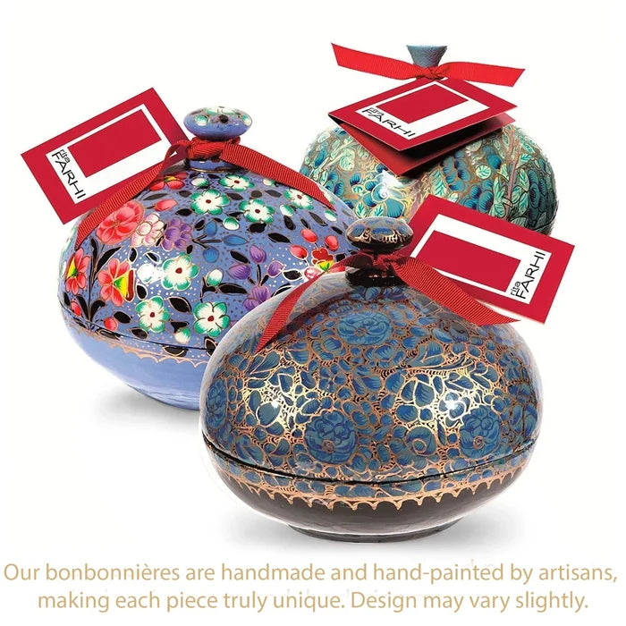 White Chocolate Strawberry, Raspberry & Cherries,  in a Handmade Bonbonnière, Palm Oil Free, 130g