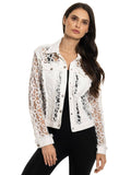 White Denim & Lace Jacket