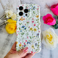 Wildflowers MagSafe iPhone case with botanical wildflower garden and stems by Fancy Bands