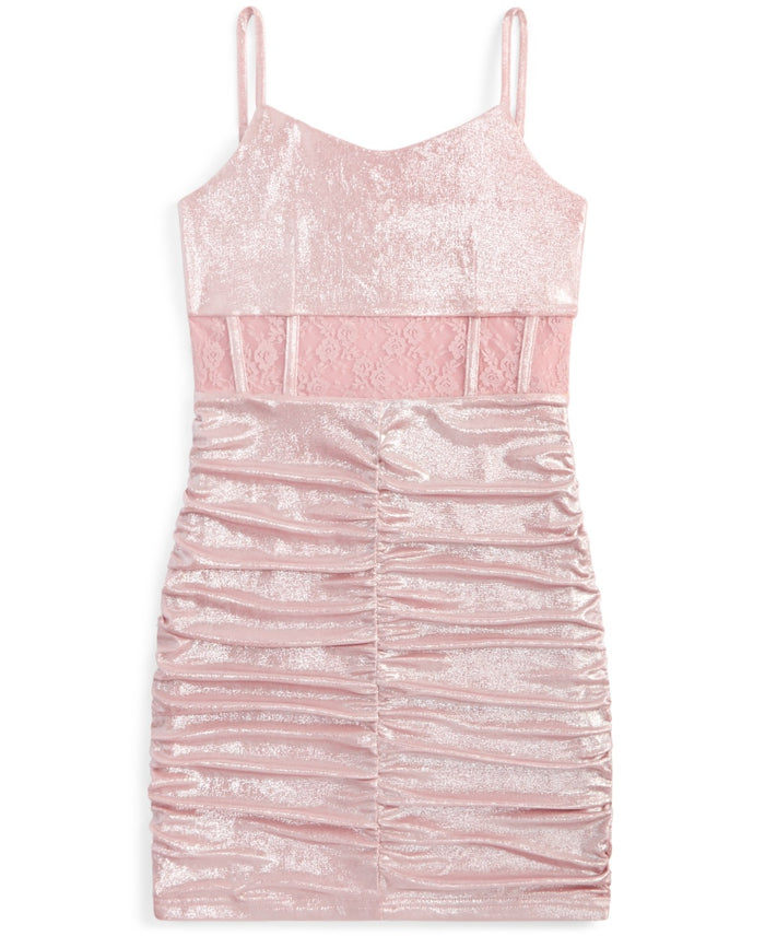 With Jules Big Girls Sleeveless Lace-Insert Dress - Light/pastel Pink on sale $46.25