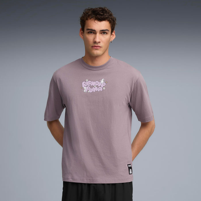 RIPNDIP PUMA X RIPNDIP Boxy Graphic Tee (Plum Jam)