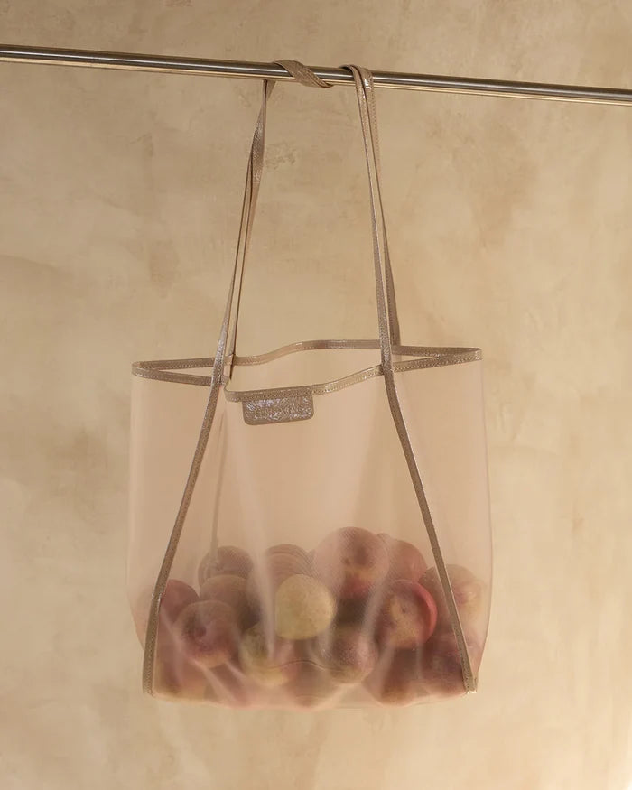 ZANZIBAR BAG in Camel Mesh by Elms and King