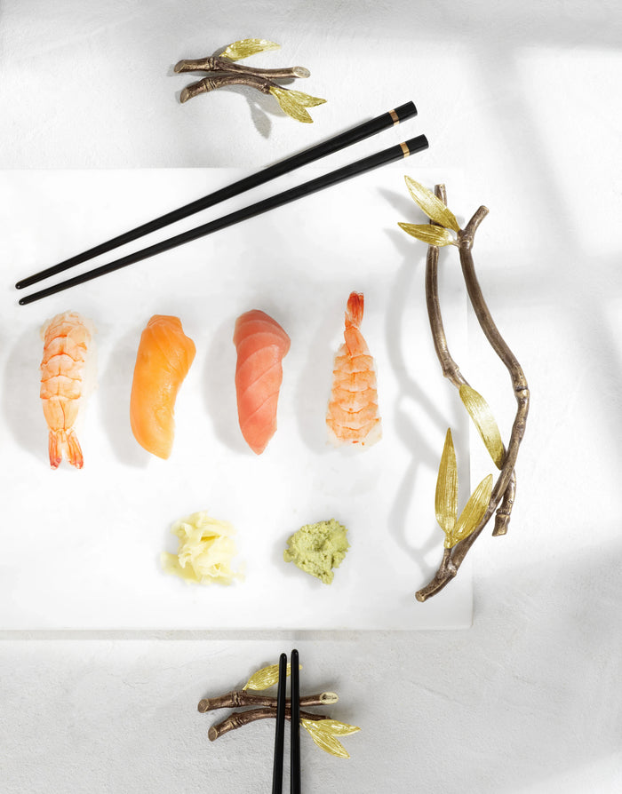 Michael Aram Zen Garden Chopsticks & Stand Set