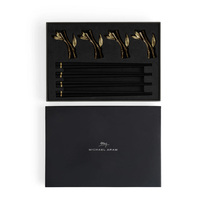 Michael Aram Zen Garden Chopsticks & Stand Set