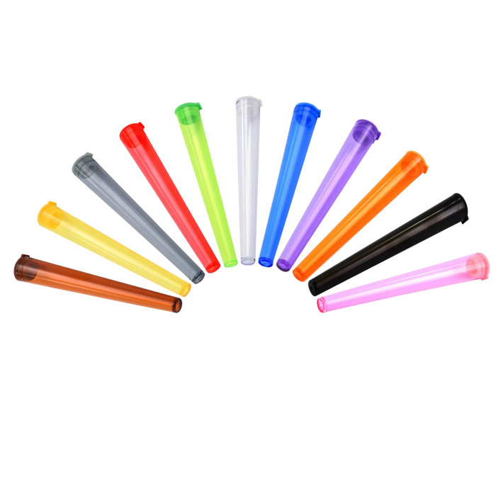 Zetla Plastic Joint Tubes 112mm - Transparent Airtight Pre-Roll Joint Case | 48-Pack