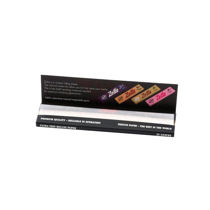 Zetla Rolling Papers Black King Size Slim (50 Packs) - Zetla