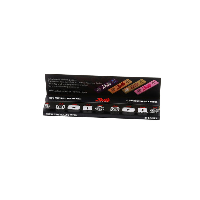 Zetla Rolling Papers Black King Size Slim (50 Packs) - Zetla