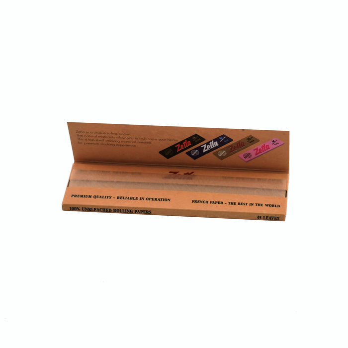 Zetla Rolling Papers Brown King Size Wide (50 Packs) - Zetla