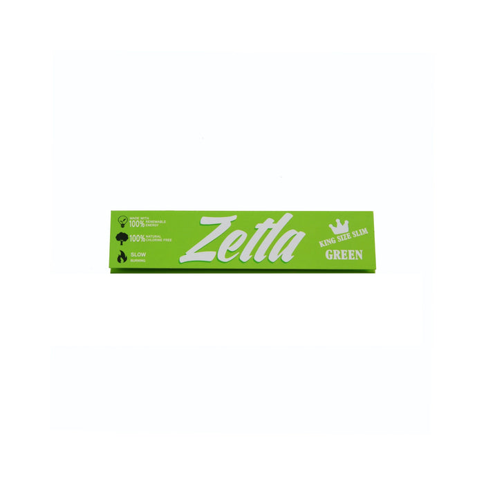 Zetla Rolling Papers Green King Size Slim (50 Packs) - Zetla